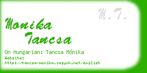 monika tancsa business card